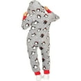 thumbnail image 3 of FNNMNNR Couples Matching Christmas Pajamas Jumpsuit Hoodie Onesie Cute Union Suit Full Zipper Romper Sleepwear, 3 of 3