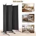 thumbnail image 6 of Patiojoy 5.6Ft Tall Folding Room Divider Freestanding 4-Panel Privacy Screen w/Iron Frame Black, 6 of 10