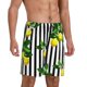 thumbnail image 2 of Fotbe Lemons on Striped Pantalones Cortos de Pijama para Hombre, Ropa de Dormir, Pantalones de Pijama Cortos para Hombre-Medium, 2 of 6