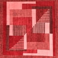 thumbnail image 1 of Ahgly Company Indoor Square Abstract Red Modern Area Rugs, 7' Square, 1 of 4