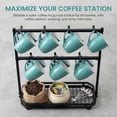 thumbnail image 5 of Large Coffee Mug Holder Stand Countertop, Tree Rack for 14 Mugs, 2 Tier Counter Display Storage, Metal Wire Tea Cup Holder for Coffee Station Kitchen Organizer, Not Included Mugs, 5 of 8