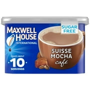 Maxwell House International Suisse Mocha Café-Style Sugar Free Instant Coffee Beverage Mix, 4.1 oz. Canister
