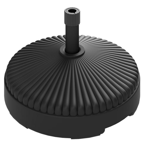 SAZYY Round Umbrella Base Holder, 62lb Heavy Duty Outdoor Stand, Fill with Stand or Water, Patio Umbrella for Garden Deck Poolside, Black