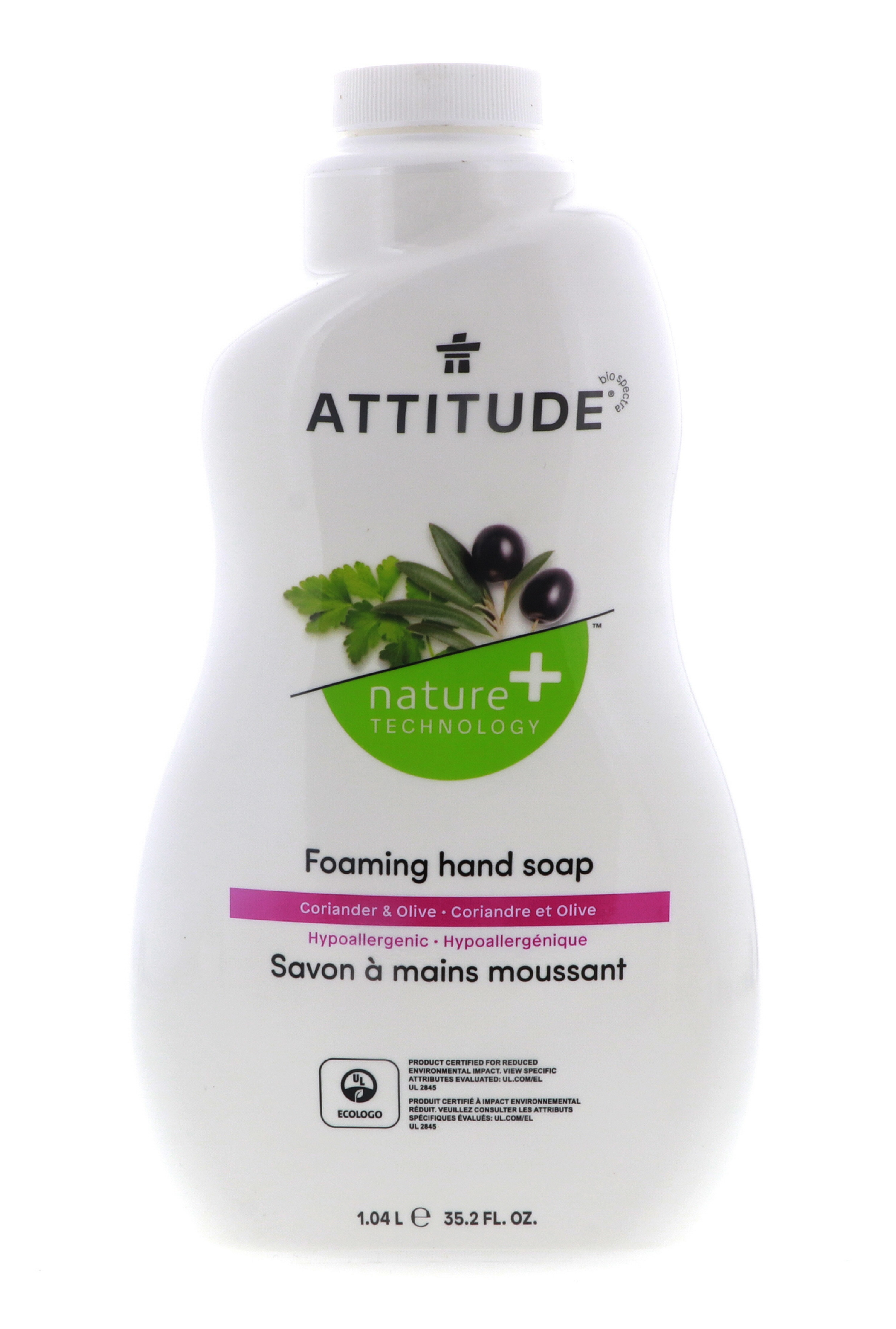 Attitude Foaming Hand Soap Refill, Coriander & Olive, 35.2 oz 2 Pack