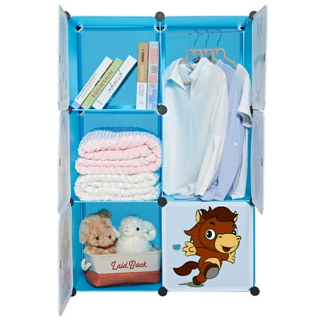 Langria 6 Cube Closet Storage Organizer For Kids Stackable Plastic Langria 6 Cube Closet Storage Organizer For Kids Stackable Plastic Shelves Multifunctional Modular Cupboard