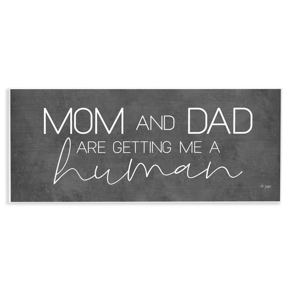 Stupell Industries Getting Me A Human Text & Numbers Painting Unframed Art Print Wall Art, 17 x 7