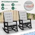 thumbnail image 3 of SERWALL Outdoor Rocking Chair & Adirondack Cushion Set of 2, Non Skid Slip and Watreproof,for Outdoor and Indoor,Light Gray, 3 of 8