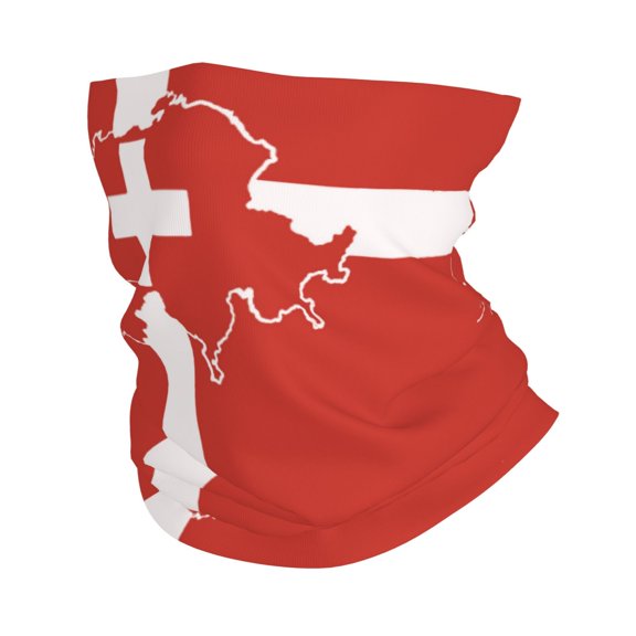 Neck Gaiter Face Mask Men Women Switzerland Swiss Map Flag Seamless Bandana Face Cover Scarf Mask Balaclava Headband