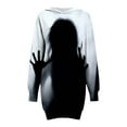 thumbnail image 4 of Taqqpue Halloween Print Hoodie Dress for Women Ghost Pumpkin Witch Mini Dresses Halloween Costumes Long Sleeve Cosplay Halloween Party Dress with Pockets, 4 of 6