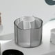 thumbnail image 2 of Porta brochas de maquillaje Organizador de brochas de maquillaje Base giratoria de 360 ​​grados Almacenamiento de escritorio Negro transparente, 2 of 5