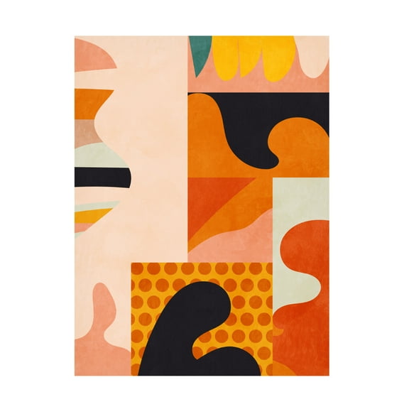 Trademark Fine Art Aleksandrova Karina Rut Bre Playing Around Shapes 5 Canvas Wall Art