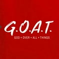 thumbnail image 6 of Wild Bobby, Goat God Over All Things Inspirational/Christian Unisex Graphic Hoodie Sweatshirt, Red, 3X-Large, 6 of 6