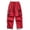 Red, variant on Men's Baggy Hiking Cargo Pants Outdoor Lightweight Water Resistant Parachute Pants Comfort Adjustable Drawcord Cuffs Flexible Elastic Waist Multi-Pocket