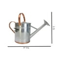 thumbnail image 3 of Panacea Metal Watering Can, Galvanized Silver with Copper Accents, 2 Gallons, 3 of 3