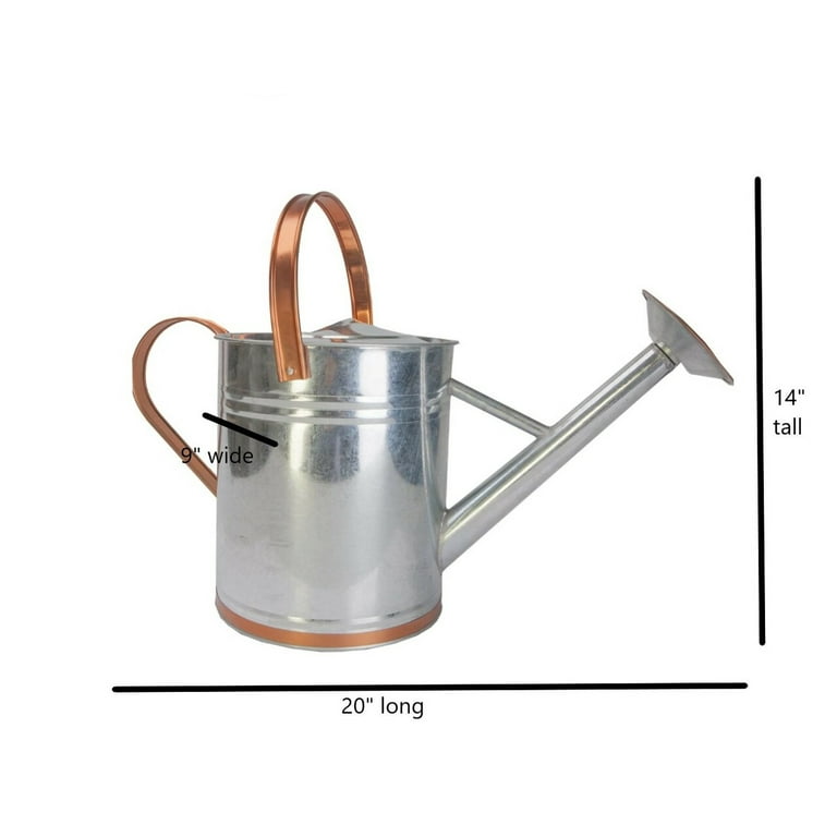 Panacea Copper/Silver Galvanized Steel Watering Can Panacea Copper/Silver Galvanized Steel Watering Can