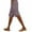 Brown, variant on Women's Wide Leg Pants Ladies' Fashionable Casual Striped Side Slit Cotton And Linen Five Quarter Pants
