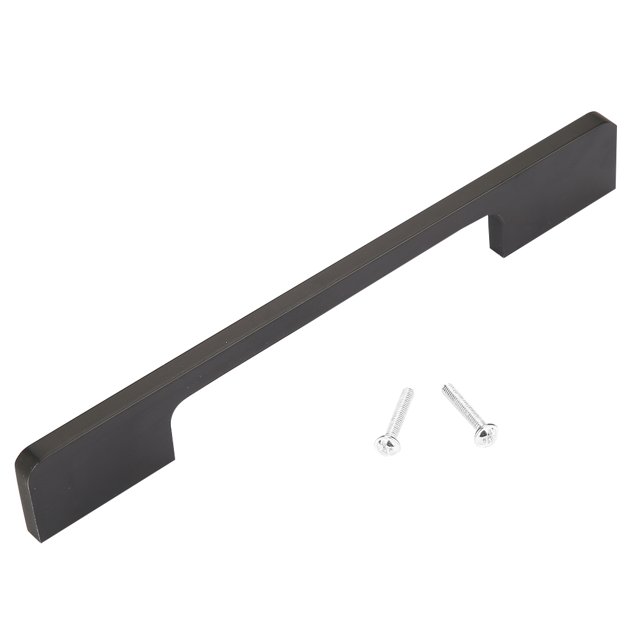 Tirador de puerta de aleación de aluminio, tirador largo y moderno para cajón de gabinete, negro (224mm)