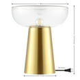 thumbnail image 3 of SAFAVIEH Vassar 13 in. Modern Brass Iron Table Lamp with Clear Shade, 3 of 6