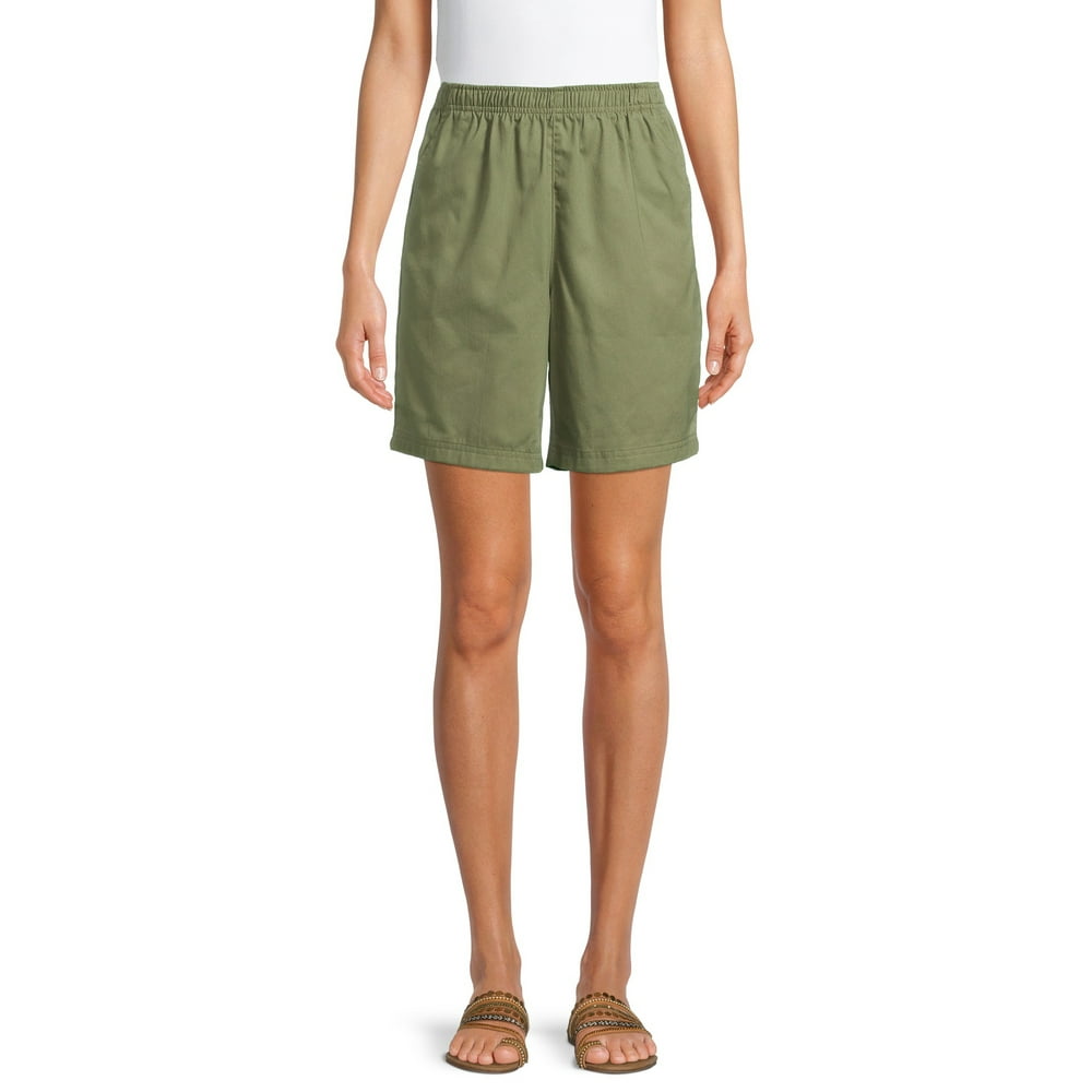 White Stag White Stag Pull On Elastic Waist Short Womens, Multiple Colors Available Walmart