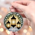 thumbnail image 3 of Lantern Cluster Ceramic Ornament – Custom Text Ornament to Hang on Christmas Tree, Gift for Family, Friends, Boy & Girl, Christmas 2025, 3 of 4