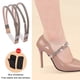 thumbnail image 1 of Fiudx Correas Elásticas para Tacones Altos, Diseño Antideslizante con Diamantes de Imitación, Correa de Tobillo Ajustable para Un Ajuste Cómodo, Previene Ampollas, Versátiles para Tacones y Sandalias, 1 of 2