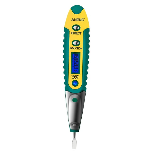 Amdohai ANENG Testing Pen VD700 AC/DC 12- LCD Digital Display Voltage Test Pen Voltage Tester Electric Screwdriver Pen Multifunctional Voltage Detector Pen with LED Auxiliary