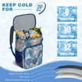 thumbnail image 4 of Botanical Leafy Soft Cooler Backpack - 20L, Multiple Pockets for Organized Storage, Leakproof Design, 4 of 6