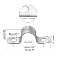 thumbnail image 2 of Unique Bargains 20mm Rigid Pipe Strap Clamp, 10 Pcs 304 Stainless Steel Two Hole U-shape Tube Clip, 2 of 5