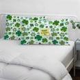 thumbnail image 4 of St. Patrick's Day Pillow Covers 16"x24", Spring Lucky Green Shamrock Cloud Blue Soft Brushed Microfiber Breathable Throw Pillow Covers, Decorative Pillowcase with Zipper for Couch Sofa Bedroom, 4 of 9