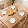 thumbnail image 3 of Unique Bargains 6pcs Faux Leather Table Mats for Kitchen Khaki 16.9"x11.8", 3 of 6
