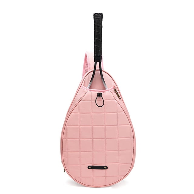 Tennis Racket Crossbody Bag Shoulder Bags for Tennis Badminton Pickleball Racket pink