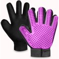 thumbnail image 7 of Upgrade Pet Grooming Gloves, Grooming Gloves for Dogs, Cats, Rabbits & Horses with Long and Short Hair, Efficient Pets Hair Remover Mittens - 1 Pair (Purple), 7 of 7