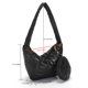 thumbnail image 4 of Bolso acolchada de media luna para axilas acolchada de algodón de moda con monedero pequeño (negro), 4 of 8