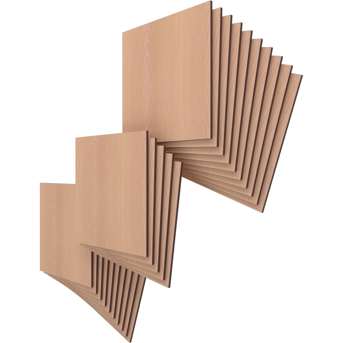 Ekena Millwork 11 3/4"W x 11 3/4"H x 1/4"T Wood Hobby Boards, Alder (25-Pack)
