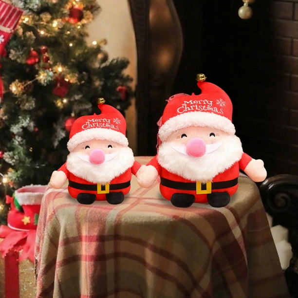 Regalos de Navidad, Peluches con Borde, Muñeco de Papá Noel, Regalos Navideños, Decoraciones Navideñas