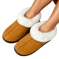 thumbnail image 2 of Taqqpue Cozy Slippers for Women Indoor and Outdoor Fuzzy House Shoes with Memory Foam,Closed Toe Slippers Loafers, 2 of 10