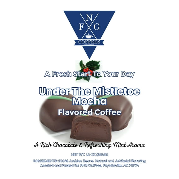 FNG Coffees- Under The Mistletoe Mocha Flavored Coffee- Whole Bean