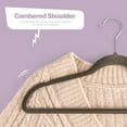 thumbnail image 5 of ACSTEP Velvet Hangers 30 Pack, Silver Hooks Non Slip Felt Hangers Slim Flocked Hangers, Taupe, 5 of 5