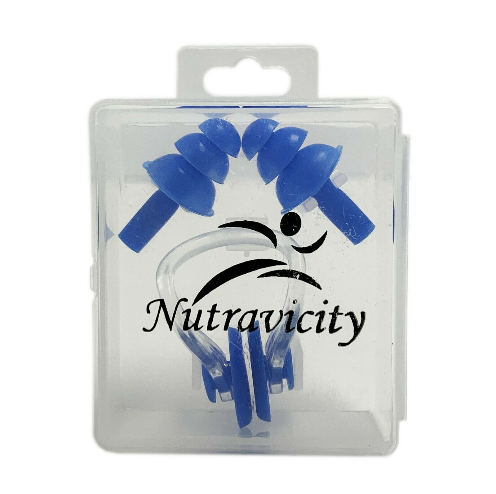 Nutravicity Silicone Swimming Ear Plugs and Nose Clip Set Orange 