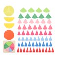 thumbnail image 1 of Wood Fraction Puzzle 1 Set Fraction Number Trays Assorted Color Wood Plastic Early Education 11.8X11.8X1.6In, 1 of 9