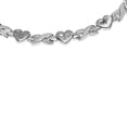 thumbnail image 4 of Dimaya Fine Jewelry 14K White Gold Stamped Heart 7.25 inch Bracelet, 4 of 5