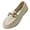 Beige, variant on Women Fashionable And Casual French Shoes Soft Sole Solid Color Metal Buckle Flat Shoes White 5.5