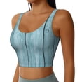 thumbnail image 2 of Balery Turquoise Wooden1 Sujetadores deportivos con espalda cruzada para mujer, acolchados, sin costuras, de alto impacto, ideales para yoga, gimnasio, entrenamiento y fitness.-Medium, 2 of 8