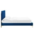 thumbnail image 3 of Modway Current Performance Velvet King Platform Bed in Navy, 3 of 10