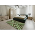 thumbnail image 4 of Ahgly Company Indoor Square Patterned Green Snake Green Area Rugs, 3' Square, 4 of 6