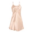 thumbnail image 2 of Vestido de falde tirantes básicos con dobladillo de hode loto de satén de talgrande pamujer Color champagne XL, 2 of 6