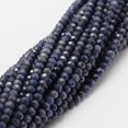thumbnail image 2 of 5 Strand Natural Sapphire Bead Strands Faceted Round 3mm Hole: 0.5mm 120~129pcs/strand 15.5 inch(39cm), 2 of 4
