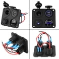 thumbnail image 3 of USB Voltmeter Switch Panel, Dust-proof Durable Waterproof  Lighter Socket Toggle Switch Panel Dual USB  Port  For Boats, 3 of 8