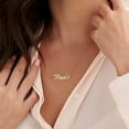 thumbnail image 3 of SuperJeweler Nicole Nameplate Necklace in Gold, 16 inches All Names Available for Women, 3 of 7