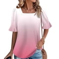 thumbnail image 2 of Blusas de Manga Corta para las Mujeres, Moda Verano Impreso, Blusas de Cuello Redondo, Chaqueta de Manga Corta para las Mujeres, 2 of 7